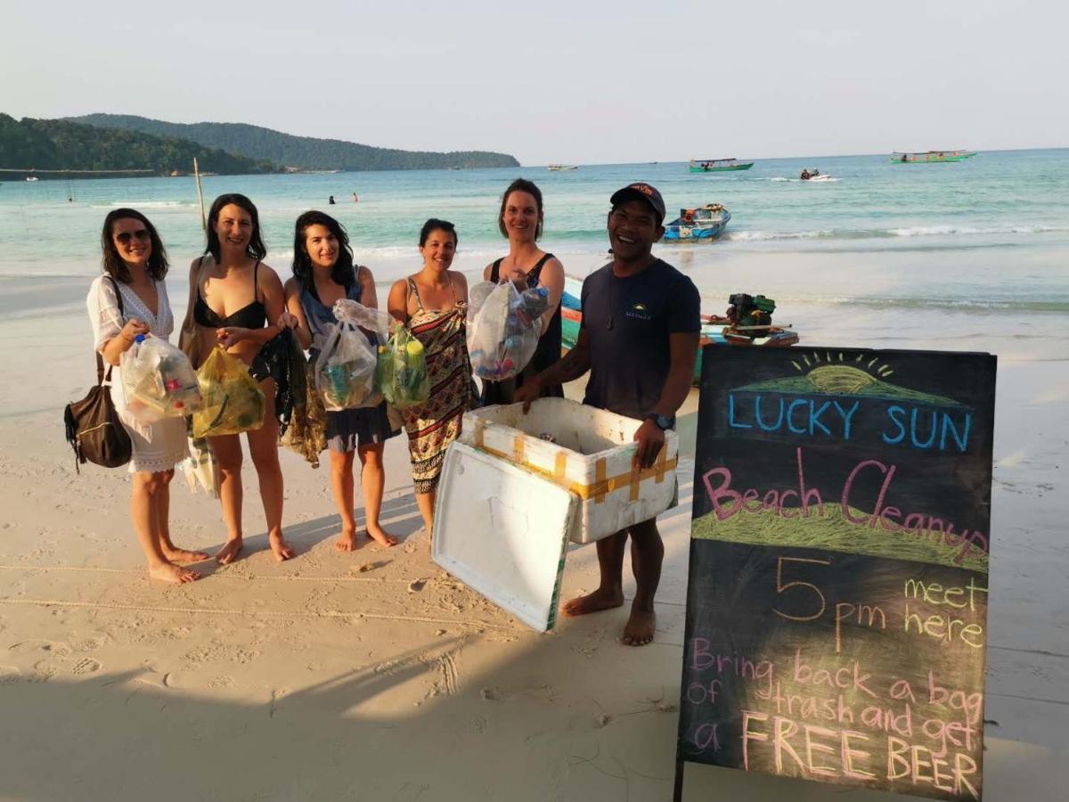 Lucky Sun Saracen Bay Vandrehjem Koh Rong Samlon Eksteriør billede